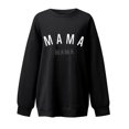 thumbnail image 4 of Qertyioot Chemises à Manches Longues pour Femmes, Mode Femmes Confortable Décontracté Chandail à Lettres Imprimé T-Shirt à Col Rond Blouse Hauts, 4 of 4