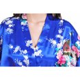 thumbnail image 4 of Coofit Womens Sleep Robe Half Sleeve Lounge Robe Night Sleepwear with Belt for Summer, 4 of 9