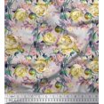 thumbnail image 1 of Soimoi Green Velvet Fabric Leaves & Floral Decor Fabric Printed BTY 58 Inch Wide, 1 of 3