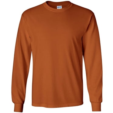 Gildan T-Shirt à Manches Longues Ultra Cotton pour Hommes, m, Orange Texas