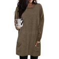 thumbnail image 2 of Timegard Women Long Sleeve Tops with Pockets Round Neck Casual Trendy T Shirts Solid Color Comfy Basic Shirts, 2 of 6