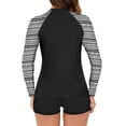 thumbnail image 4 of RKSTN Swimsuit for Women 2024 New Fashion Rash Guard Sun protection Long Sleeve Tops and Boyshort Summer Beach Surfing Swimwear, 4 of 4