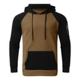 thumbnail image 4 of Male Casual Solid Two 3 Piece Suite Piece Suit Zipper Pocket Haptic Suit Raglan Sleeve Hoodies Drawstring Mens Jacket Zipper Pocket Pants Set, 4 of 8