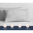 thumbnail image 3 of SGI Bedding 1000 TC Egyptian Cotton Bed Pillowcases Set King Size Pillow cases 1000 Count covers for King Size - Soft, Durable Sheets Cotton Sheets in 1000 TC Light Gray, 3 of 6