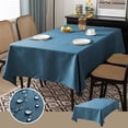 thumbnail image 1 of Wzzjkit Table Cloth Scandinavian Table Cover Napkin Waterproof Oilproof Tablecloth Table Mat Solid Color Imitation Linen Tablecloths, 1 of 6
