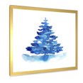 thumbnail image 2 of Designart Arbre de Noël d'Hiver Bleu I Art Mural Encadré Traditionnel, 2 of 4