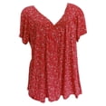 thumbnail image 1 of Jolis Hauts pour Femmes Mode Décontractée Ample T-Shirt à Col Rond Imprimé Chat Lune Vin TTG, 1 of 5