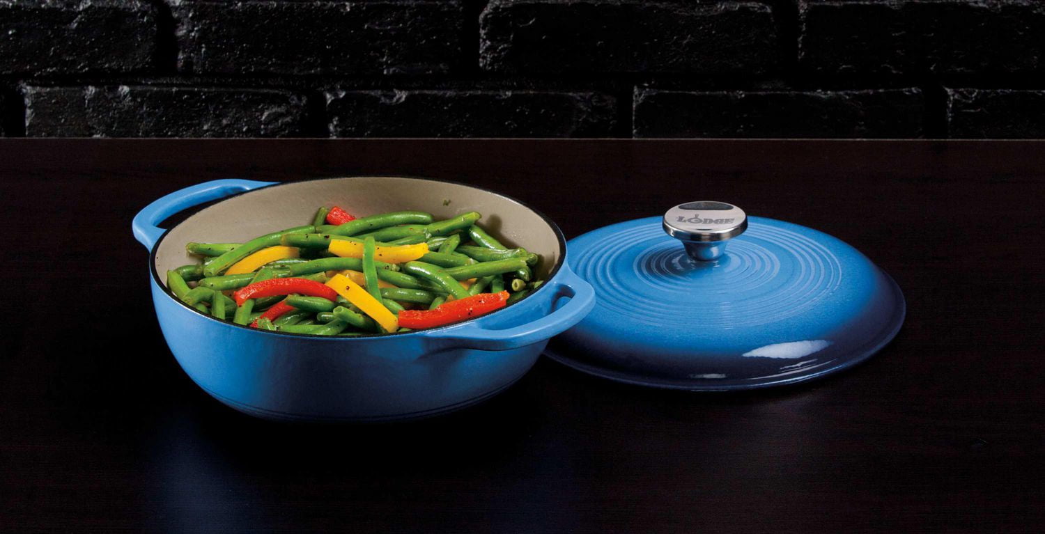 Cocotte Émail Bleu De 3 Pintes De Lodge