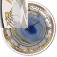 thumbnail image 2 of Designart 'Golden Water Agate' Oversized Fashion Wall Clock, 2 of 4