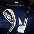 thumbnail image 2 of Ensemble de Clubs de Golf pour Femmes 8 Pcs, Comprend un Conducteur, un Sac avec Support, 3 Couvre-Chefs, Main Droite, Rouge, 2 of 11