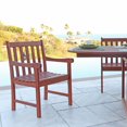 thumbnail image 2 of Malibu Outdoor 5-piece Wood Patio Dining Set with Curvy Leg Table, 2 of 6