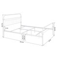 thumbnail image 2 of Homycasa Gobert Modern Queen Size Metal Bed Frame Platform, White, 2 of 8