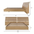 thumbnail image 2 of Nexera Nordik Platform Bed, Natural Maple, 2 of 7