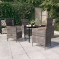thumbnail image 1 of vidaXL 5 Piece Garden Dining Set with Cushions Grey, 1 of 5