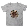thumbnail image 4 of PMVFHDE T-Shirt Graphique pour Enfants à Imprimé Tournesol, Col Rond, Manches Courtes, Haut Décontracté, Tee pour Fille, 2-Gris, 2-3 Ans, 4 of 4
