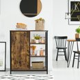 thumbnail image 4 of Patiojoy Armoire de Rangement Polyvalente à 3 Étagères Ouvertes et Porte avec Placard Autoportant, 4 of 10