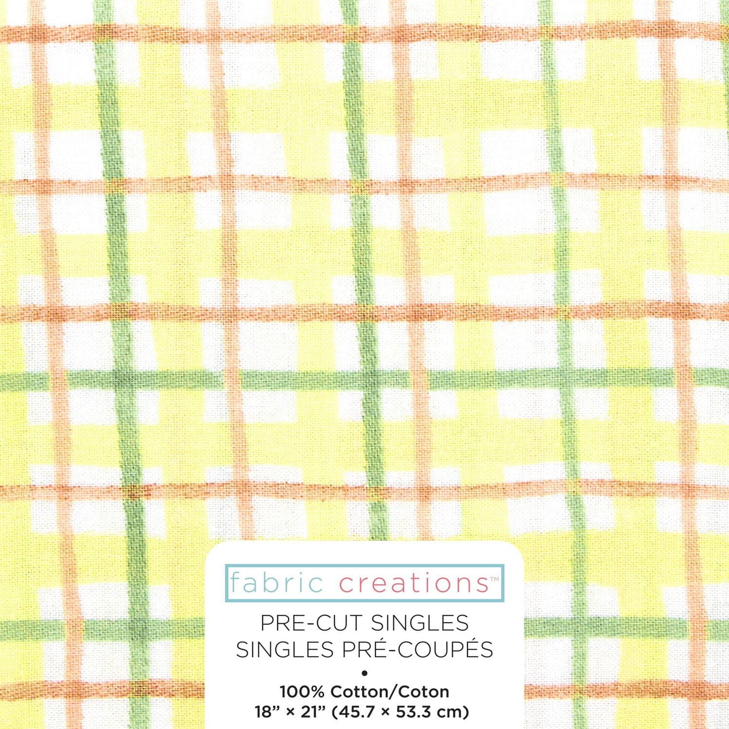FABRIC CREATIONS Painted Plaid fat quarter 45 × 53 cm (20.9 in), Forest, 18x21