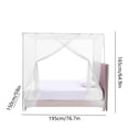 thumbnail image 3 of Birdeem Bed Canopy Mosquito Net,Pop Up Design with One Side Opening Canopy Netting for Twin Bed Indoor Outdoor Use,Easy Setup No Bed Frame Needed for Home and Room Decoration, 3 of 8