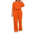thumbnail image 1 of Besolor Ensemble 2 Pcs pour Femme, Haut Décontracté à Col Ras du Cou à Manches Longues et Pantalon à Jambe Grand à Cordon, Ensemble de Détente Survêtement, 1 of 7