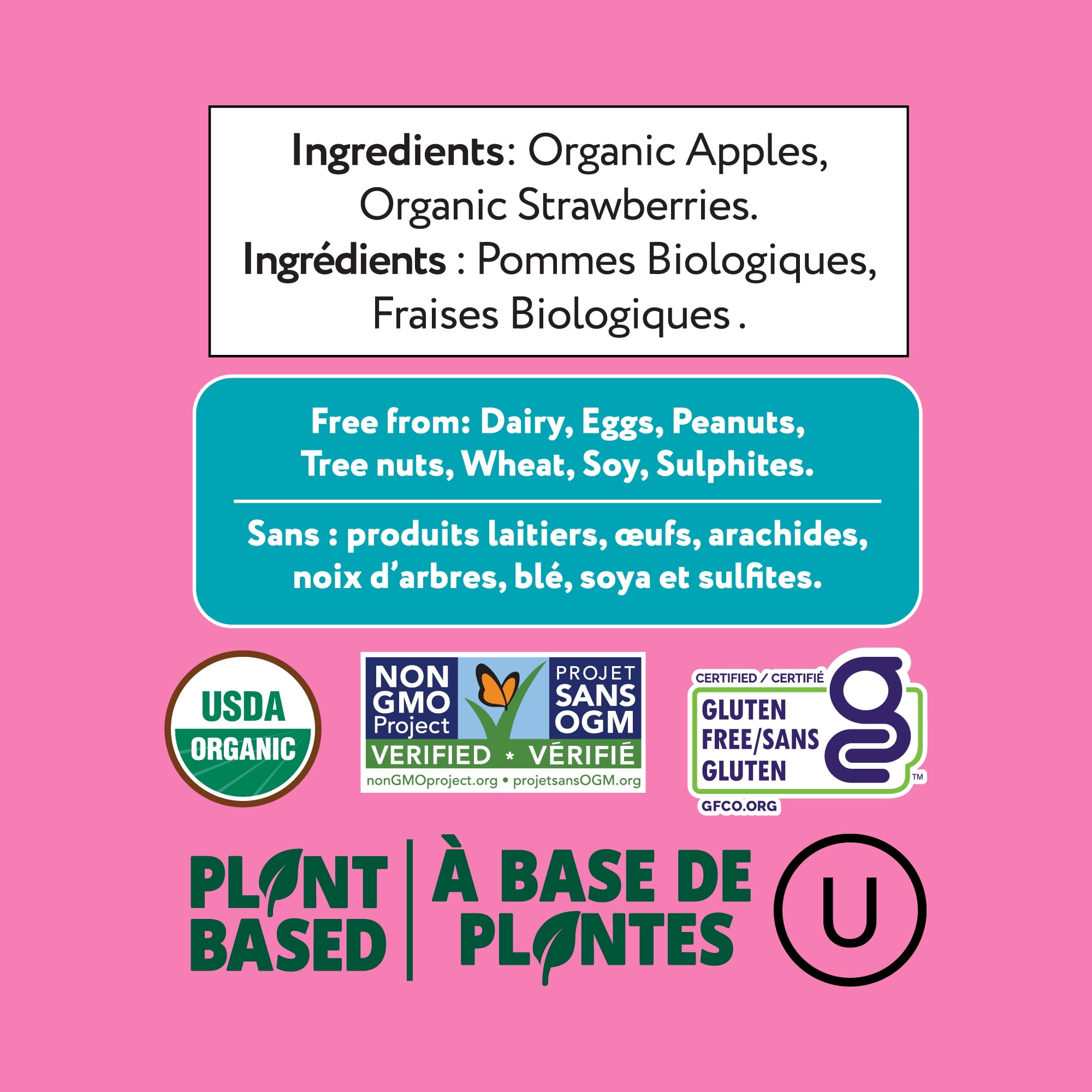That's it. Pomme fraise croquables biologiques 6ct 10g