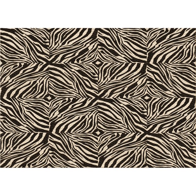 Ahgly Company Machine Washable Indoor Rectangle Transitional Midnight Gray Area Rugs, 5' x 8'
