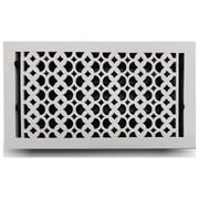 8'' x14'' VR100 Floor Vent Cover Register with Damper – Tudor Mushroom Design, Cast Aluminum Powder Coated, Decorative Repaintable Vent for Floors Walls Ceilings HVAC