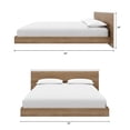 thumbnail image 4 of Nexera Satori Low Platform King Bed with Headboard, Brown Oak, 4 of 6
