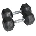 thumbnail image 1 of HolaHatha Iron Hexagonal Cast Home Exercise Dumbbell Free Weight, 30 Pounds, 1 of 12