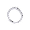thumbnail image 2 of Bague de Garde de Mariage Incurvée en Diamant 1/3 Ct en Or Blanc 14 K, 2 of 3