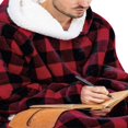 thumbnail image 2 of Hooded Loungewear with Pockets  Long Sleeve Wearable Blanket Hoodie, 2 of 3