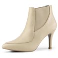 thumbnail image 1 of Unique Bargains Women's Pointed Toe Stiletto Heel Chelsea Boots, 1 of 7