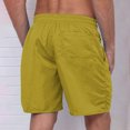 thumbnail image 4 of Yuyuzo Mens Shorts High Waisted Drawstring Quick Dry Summer Beach Swim Knee Length Shorts with Pockets, 4 of 4