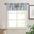 thumbnail image 3 of Snowman Christmas Valance Curtains for Kitchen Windows Let It Snow Winter Holiday Rod Pocket Window Treatment Toppers for Kitchen/Living Room/Bedroom/Bathroom, 54" X 18", Grey White, 3 of 5