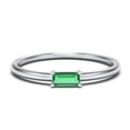 thumbnail image 1 of East-West Stackable Baguette Birthstone Ring - Emerald (May), 1 of 5