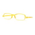 thumbnail image 1 of Adjustable Lens Angle Plastic Rectangular Reading Glasses Yellow +1.25, 1 of 4