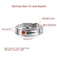 thumbnail image 3 of JUNWELL Bracelet Ajustable Bracelets Médicaux d'Urgence Bracelet d'Alerte Médicale pour ID, 3 of 21