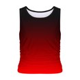 thumbnail image 2 of Plebaso Débardeurs Dégradés pour Femmes, Chemises à Col Rond Froncé, Ajustées, Décontractées, T-Shirts Sans Manches d'Été 2025, 2 of 4