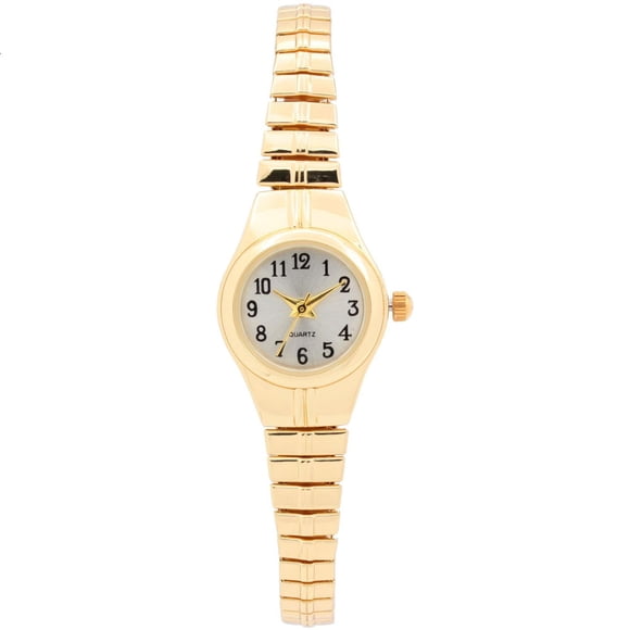 Montre bracelet femme dorée à quartz,