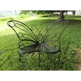 thumbnail image 1 of Hi-Line Gift 45 in Metal Butterfly Chair Black Garden Bench, 1 of 5