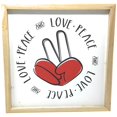 thumbnail image 4 of L'amour en Bois Paix Doigt Signe Décoratif Art Mural, 4 of 4
