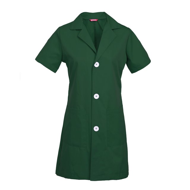 Manteau de Laboratoire à Manches Courtes pour Femmes