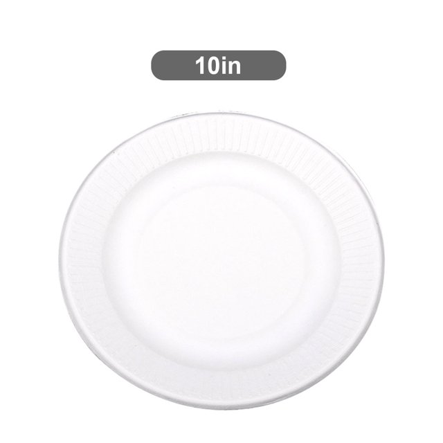 Ensemble de Vaisselle d'Anniversaire en Papier de 10 Pcs Assiettes Rondes Camping Vaisselle de Restaurant Empilable Randonnée Sac à Dos Vaisselle Accessoires pour Campeurs 10 Pouces
