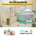 thumbnail image 3 of KFFKFF Shower Bench, 47.2" x 16" x 20", Prepped for Tiling, Waterproof & Leak-Proof, Corner Shower Seat, Supports up to 440 lbs, Rectangular Tileable Design, 3 of 9