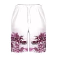 thumbnail image 4 of RKSTN Mens Swim Trunks Coconut Tree Print Novel Ultra Plus Size Elastic Waistband Drawstring Comfortable Summer Beach Breathable Vacation Shorts with Pockets, 4 of 5