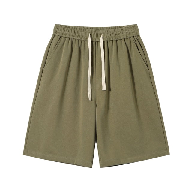 Shorts Liquidation pour Hommes, Vert Armée, 4TG. Ces Shorts de Pyjama Légers pour Hommes Offrent une Taille Extensible avec Cordon de Serrage pour un Confort Ajustable. Fabriqués en Tissu Doux et Respirant, Ils Sont Idéals pour une Tenue Décontractée, la Détente Ou les Activités d'Été. Les Shorts Comprennent des Poches Latérales pour Plus de Commodité et une Coupe Ample pour une Facilité de Mouvement. Convenant à Agencer avec des T-shirts Ou des Chemises Hawaïennes pour un Style Polyvalent, Ces Shorts Sont Parfaits pour les Vêtements de Nuit Ou de Vacances pour Hommes.