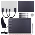thumbnail image 2 of 10x6 Inch Professional Graphics Drawing Tablet 12 Express Keys with 8192 Levels Battery-Free Stylus/30pcs Nibs/Pen Clip/2pcs OTG Cable/Copy Film/Hand Feeling Film/Glove Support PC/Laptop Con, 2 of 7
