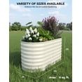 thumbnail image 2 of 4*2*2FT Galvanized Raised Garden Bed Kit Large Oval Metal Planter Box for Outdoor Gardening Vegetables, 2 of 7