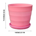 thumbnail image 3 of Fridja Sales Colourful Plastic Flower Pot Succulent Flowerpot Home Office Decor, 3 of 6