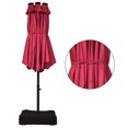thumbnail image 5 of Patiojoy 15' Outdoor LED Patio Double-Sided Umbrella w/Base Burgundy, 5 of 5