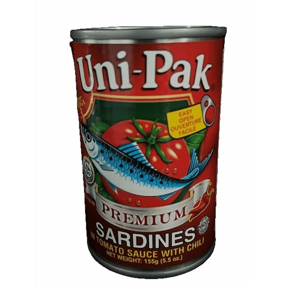 Uni-Pak Premium Sardines in Tomato Sauce w/Chili, 155g, Contains: Fish